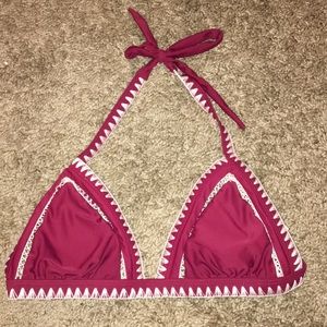 maroon bikini top